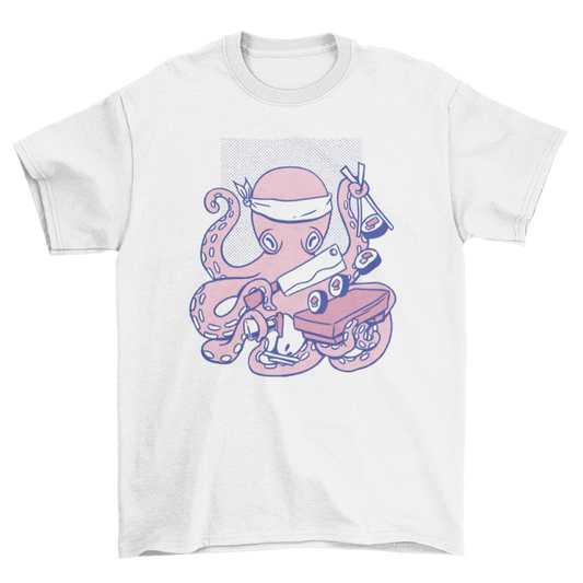 Octopus sushi chef t-shirt