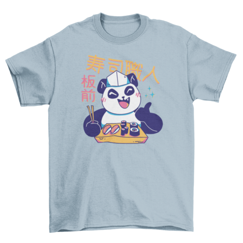 Panda kawaii sushi chef t-shirt